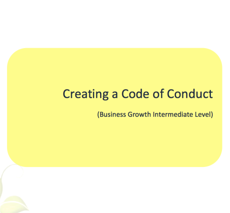 L2G Workbook - Creating a Code of Conduct