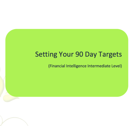 L2G Workbook - Setting Your 90 Day Targets - Personal Goals